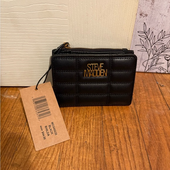 NWT Steve Madden Black Quilted Wallet - Picture 2 of 5